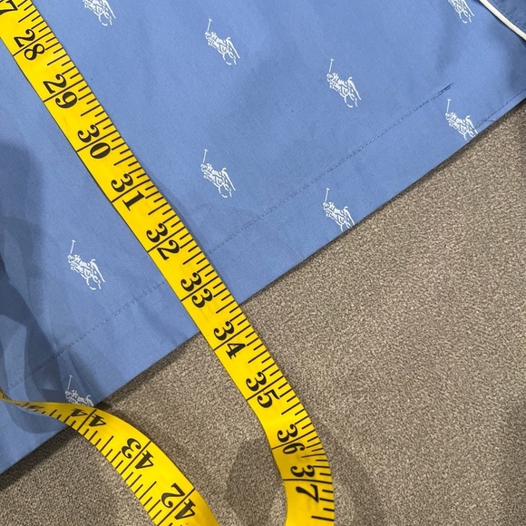 NWT Polo Ralph Lauren Pajama Shirt Mens 3XL Blue Pony Logo Button Up - Picture 11 of 13